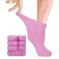 Fiera Besa Diabetikersocken Diabetiker Socken Damen mit Lycra, 4 Paar, Knöchelhoch