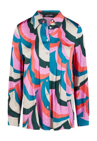 Marc Aurel - Bluse im grafischen Wellen-Druck blush varied - Gr. - 34