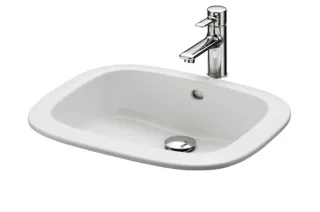 TOTO Einbauwaschtisch, 530 mm, eckig, ohne Hahnloch mit Überlauf, LW763Y LW763Y