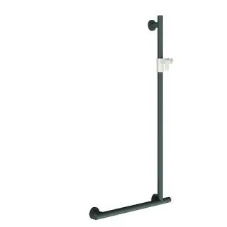 KWC Aquarotter Winkelgriff, MEDCARE, Edst., grau, 90 Grad, 600x1100x84 mm, Ausf. li, Br.H., 36000037 3600003774
