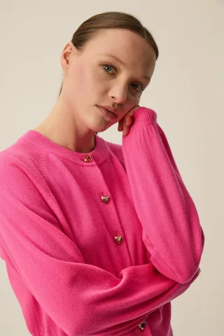 des petits hauts - Strickjacke - Arbalette pink - Gr. - 2