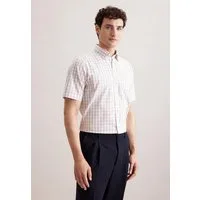 seidensticker Businesshemd Regular Regular 1/2 Button-Down-Kragen Karo
