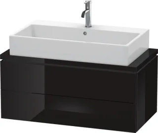 Duravit L-Cube Konsolenwaschtischunterbau wandhängend Schwarz Hochglanz 920x477x400 mm - LC580804040 LC580804040