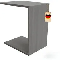 PEGSEN Beistelltisch moderner Beistelltisch C-Form Tisch für Sofa Kaffeetisch (2in1 Funktion - drehen und als Couchtisch nutzen), Platzsparend & multifunktional, Stabiler Stand ohne zusätzliche Füße