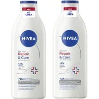 Nivea Bodylotion Repair & Care Urea Body Lotion 2 x 400 ml Set, 2-tlg., Für sehr trockene, raue und unebene Haut