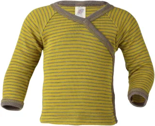 Engel Natur Merino/Seide Wickelshirt GOTS 50/56 safran/walnuss