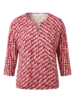 Bianca - Bluse mit Allover-Muster rot - Gr. - 38