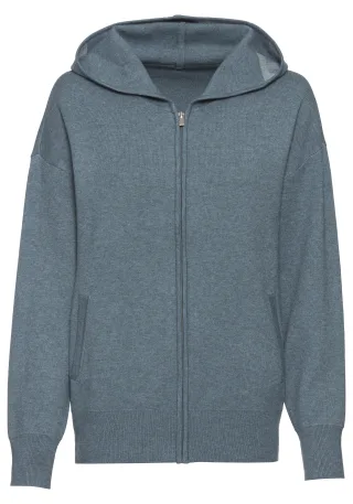 LASCANA - Elbsand LM Knit Jacket petrol melan - Gr. - 36/38