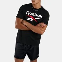 Reebok T-Shirt BRUNO BIG LOGO CREW NECK SS TEE mit Logodruck, Kurzarm, aus Baumwollmischung, Basic Passform