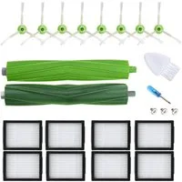 VERCO Reinigungsbürsten-Set Reinigungskit für iRobot, Roomba E5, E6, E7, i1, i1 Plus, i2, i2 Plus, i3, i3 Plus, i4, i4 Plus, i5, i5 Plus, i6, i6 Plus, i7, i7 Plus, i8, i8 Plus J5, J5 Plus, J6. J6 Plus, J7, J7 Plus, J8, J8 Plus, J9, J9 Plus, (20-tlg),