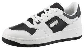 Tommy Jeans Sneaker "TJM RETRO BASKET CUPSOLE TUMBLE", Freizeitschuh, Halbschuh, Schnürschuh mit gepolstertem Schaftrand