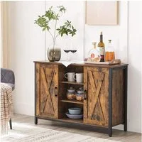 VASAGLE Sideboard Küchenschrank, 100 x 35 x 70 cm, mit offenen Regalfächern