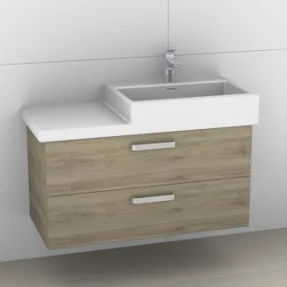 Artiqua 415 Waschtischunterschrank für Living City 818431 Sanremo Eiche quer NB, 415-WU2L-L15-7145-4 415-WU2L-L15-7145-428