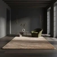 KADIMA DESIGN Teppich ISAR Wohnzimmer Waschbar Schlafzimmer Wohnzimmerteppich Esszimmer Uni, Rund, Höhe: 13 mm, Beige, 80x80 cm, Strapazierfähig Modern Esszimmerteppich Waschbar