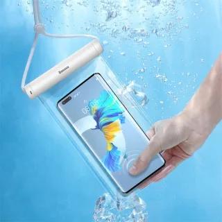 Baseus IPX8 Certificated Waterproof Phone Pouch Bag Explosion-proof Anti-fog Airbag Case with Lanyard For Phones Under 7
