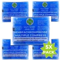 LisaCare Kalt-Warm-Kompresse Kühlpads, Kühlkissen, Warmkompresse/Kaltkompresse, Kinder & Erwachsene, Spar-Set 5-tlg., 5 x Kühlakku klein, Mikrowellen geeignet!