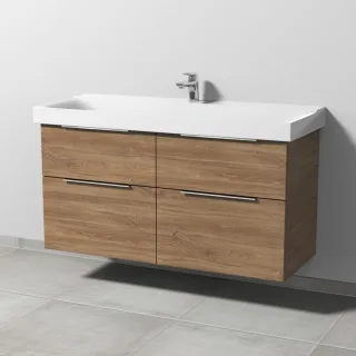 Sanipa 3way Waschtischunterbau zu Geberit Xeno2 Waschtisch mit 4 Auszügen, Eiche-Kansas UM66459