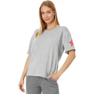 PJ Salvage - T-Shirt für Damen, leger (Grau meliert meliert)