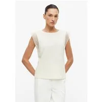 s.Oliver Muskelshirt T-Shirt Ärmelloses Jersey-T-Shirt mit Spitze