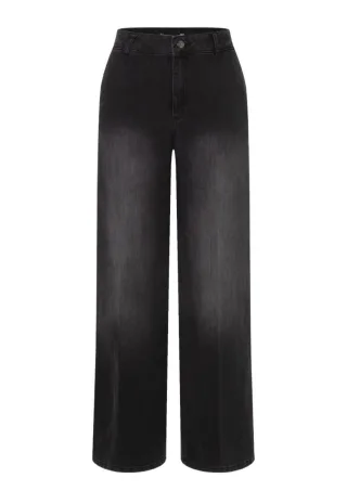 MORE & MORE - Wide Leg Jeans grau - Gr. - 34