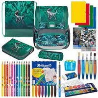 Herlitz Schulranzen Set Loop Plus 14-teilig 2026 Jungen Green T-Rex