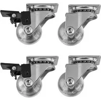 SO-TECH® Möbelrolle SWIFT, Ø 35, 50, 75 mm, belastbar bis 35 kg je Rolle, (4-St), Durchmesser 35 mm, transparent, 2x mit 2x ohne Feststeller