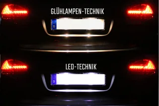 Komplett-Set LED-Kennzeichenbeleuchtung für Porsche Cayenne