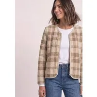 STREET ONE Fellimitatjacke Karo-Style