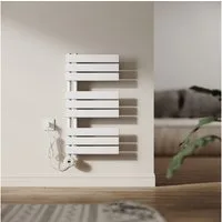 SONNI Elektro-Heizkörper Badheizkörper Handtuchtrockner Handtuchwärmer Weiß, Heizkörper badzimmer,SPCC,WiFi-Thermostat,Handtuchwärmer,Badheizkörper