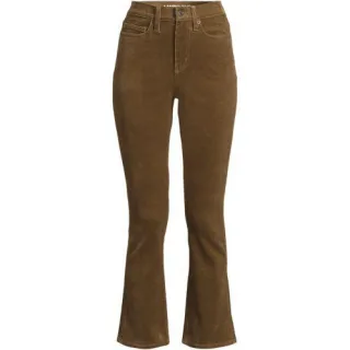 Knöchellange Feincord-Schlaghose High Waist, Damen,  Braun, Baumwoll-Mischung, by Lands' End
