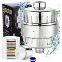 TUWENA Regenduschkopf Duschfilter, Shower Filter mit 2 Austauschbarer Filterpatrone