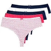 Ulla Popken Slip Strings 5er-Pack Herzen/einfarbig