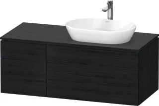Duravit L-Cube Konsolenwaschtischunterbau wandhängend Eiche Schwarz Matt 1220x550x482 mm - LC4874016 LC4874016160000
