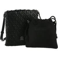 Tommy Hilfiger Umhängetasche TH BRAIDED CROSSOVER, Damen Tragetasche, Schultertasche in modischer Flechtoptik
