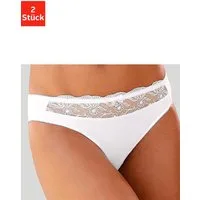 Nuance by Lascana Slip (Packung, 2 Stück) mit schöner Stickereispitze