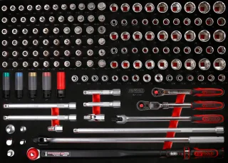 KS Tools 1-2'' Steckschlüssel-Satz in Schaumstoffeinlage, 149-tlg - 821.0149