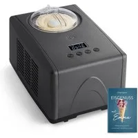 Springlane Eismaschine Emma 1,5 L mit selbstkühlendem Kompressor, aus Edelstahl, 1,50 l, 150,00 W, Eiscreme, Sorbet, Frozen Joghurt, inkl. Rezeptheft