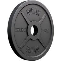 GORILLA SPORTS Hantelscheibe Hantelscheibe Olympia Gusseisen 50/51 mm, 10 kg, (1-tlg)