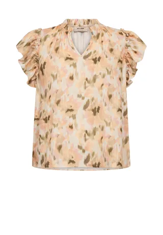 MOS MOSH - MMTea Flower Field Blouse burnt olive - Gr. - M