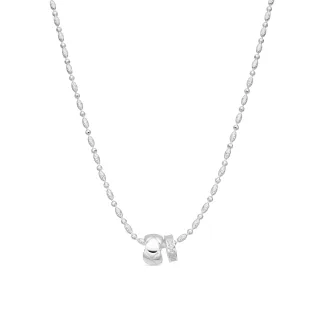 Luxenter Glänzende Zirkonia-Halskette Silberfinish – Laino