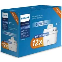 Philips Wasserfilter Micro X-Clean, Zubehör für BRITA** MAXTRA**, MAXTRA+**, PerfectFit** und vielen anderen ovalen Filterkannen sowie ovale Philips Filterkannen., 12er Set Kalk- und Wasserfilter