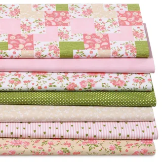 Patchwork- und Quiltpaket "Patchwork-Rose", rosa