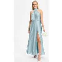 SWING Abendkleid - Abendkleid aus Satin mit angeschnittenem Schal Taillierter Schnitt mit fließendem Rockteil