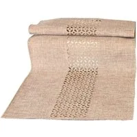 matches21 HOME & HOBBY Tischdecke Tischläufer Durchbrochene Ornamente hellbraun 40x90 cm (1-tlg)