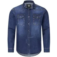 Rock Creek Jeanshemd Herren Jeans Hemd Regular Fit H-419