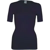 wobera NATUR Unterhemd Damenunterhemd oder T-Shirt mit 1/2 Arm aus Schurwolle und Seide
