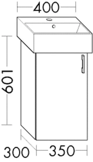 Burgbad WTU.-Schr. Sys30 PG1 Aqua 601x350x300 Weiß Matt, WYSG035LF1719 WYSG035LF1719