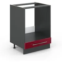 Vicco Herdumbauschrank Fame-Line, Bordeaux Hochglanz/Anthrazit, 60 cm ohne Arbeitsplatte (1-St)