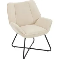 Woltu Ohrensessel (1-St), Relaxsessel mit Metallrahmen, Sessel bis 150 kg, aus Leinen