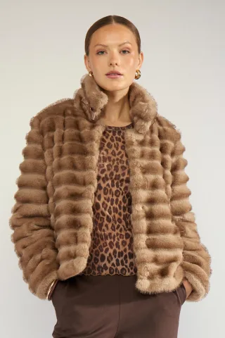 Nümph - NUVITA JACKET silver mink - Gr. - 34